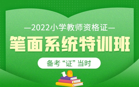2022年小学教师资格证【笔面系统特训班】
